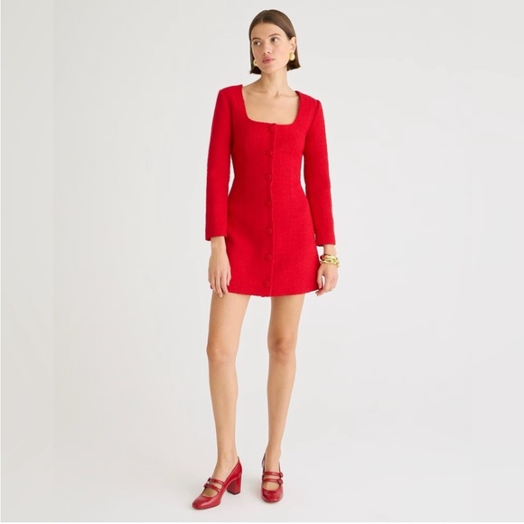 J. Crew Sophia Mini Dress in Maritime Tweed Black 2 NWT - Picture 9 of 9